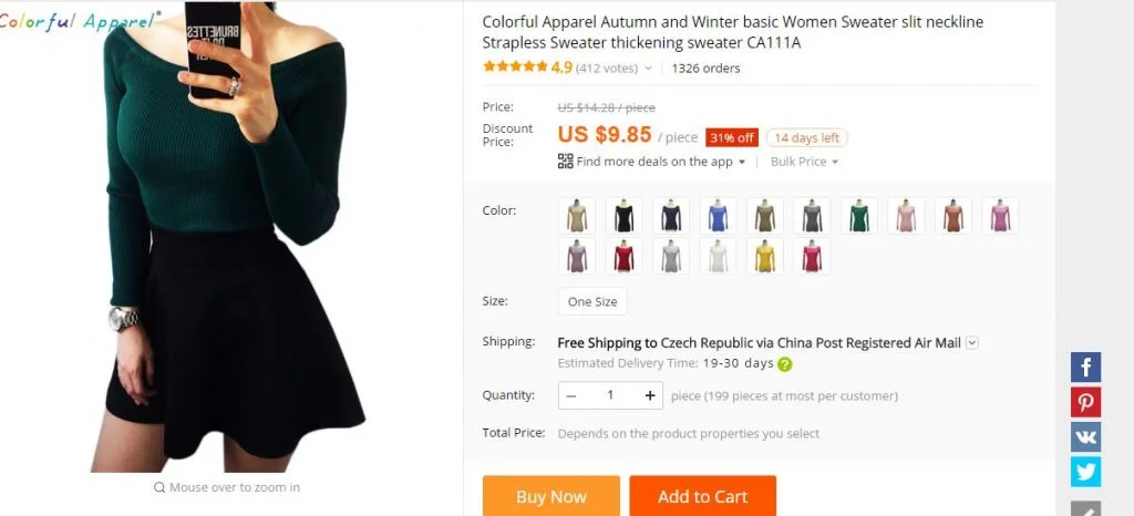 Aliexpress obleceni podzim sukne saty svetr10