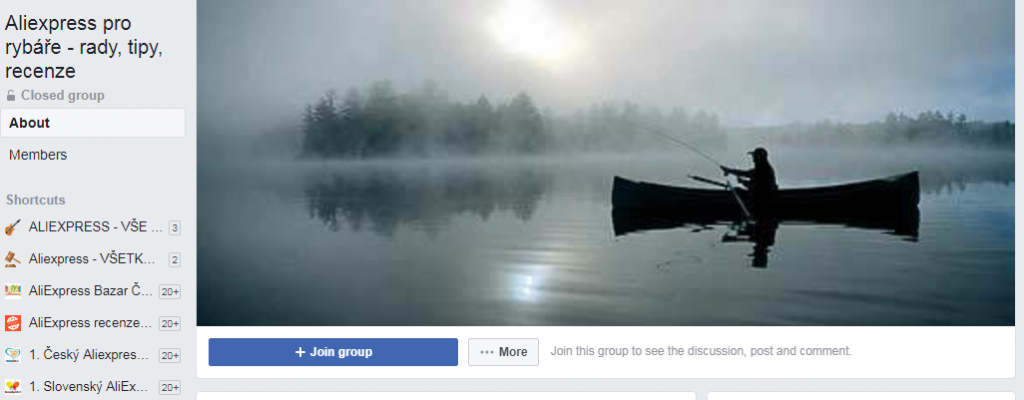 Aliexpress rybarska skupina facebook