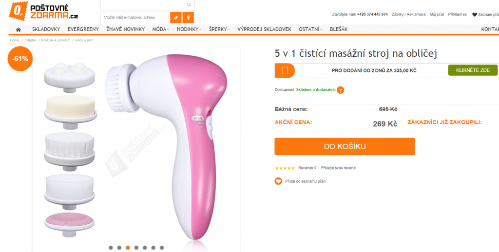 Aliexpress vs slevove portaly nakupovani postovne zdarma cistici masazni stroj