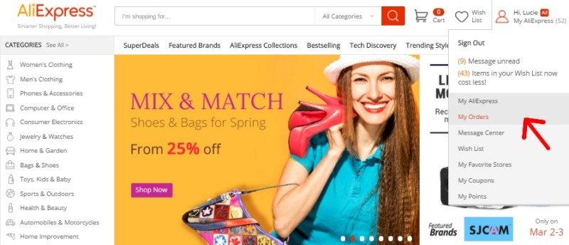 Jak udelat snapshot na Aliexpress 1