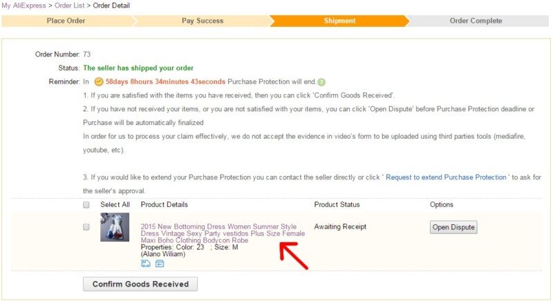 Jak udelat snapshot na Aliexpress 3