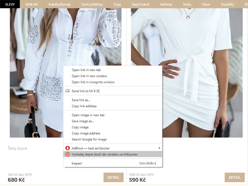 Vyhledavani podle obrazku Aliexpress kosile damske saty fashion