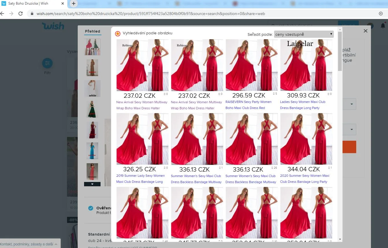 Vyhledavani podle obrazku Aliexpress wish saty