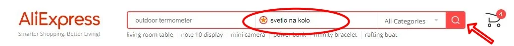 Vyhledavani v ceskem jazyce na Aliexpress cesky 1