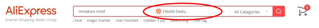 Vyhledavani v ceskem jazyce na Aliexpress cesky 4