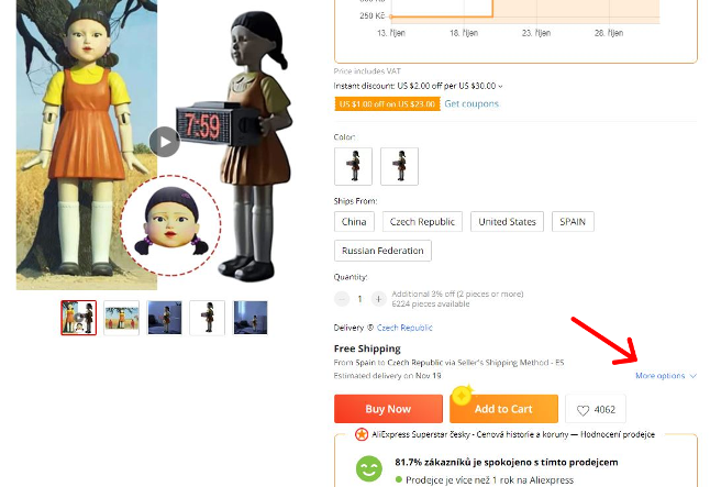 Aliexpress Standard Shipping Saver doruceni clo tax delivery kde najit DPH 2 sm