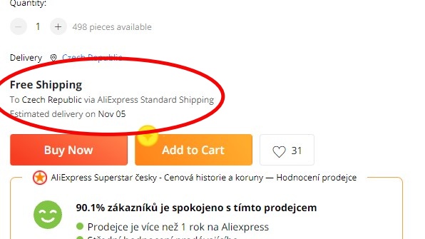 aliexpress standard shipping